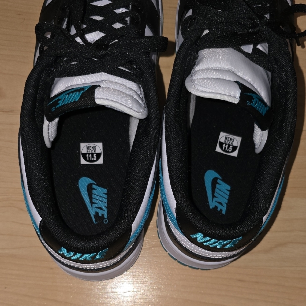 Nike Dunk Low Retro White Dusty Cactus -Black Men's Size 11.5 - Picture 9 of 11